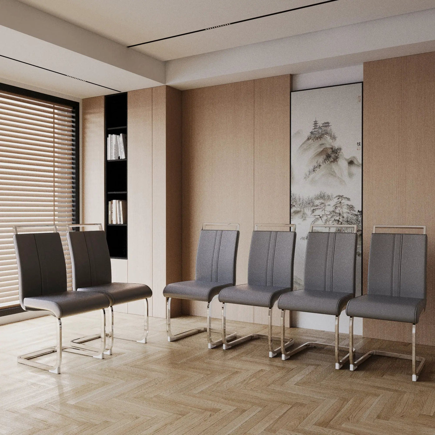 Modern Dining Chairs With Padded Seat, High Back by HouseOfZazla