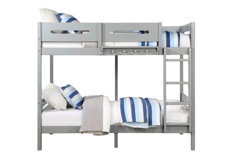 Edah - Twin Twin Bunk Bed - Gray by Unique Piece Furniture