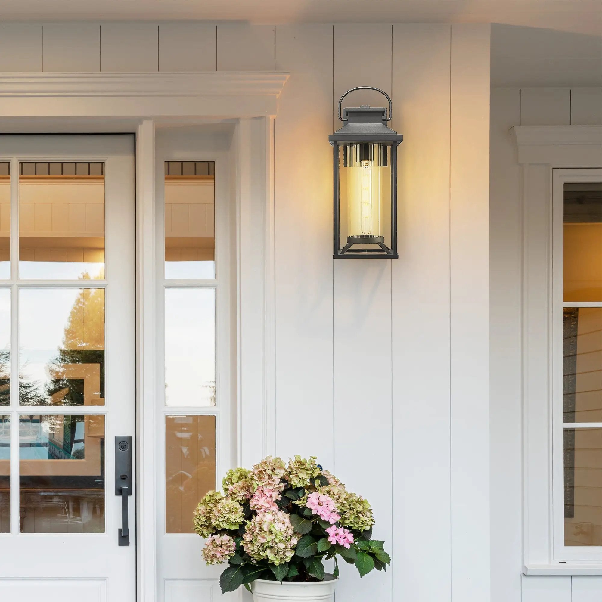 Outdoor Porch Lights Textured Black Exterior Lighting Fixtures Wall Mount by HouseOfZazla