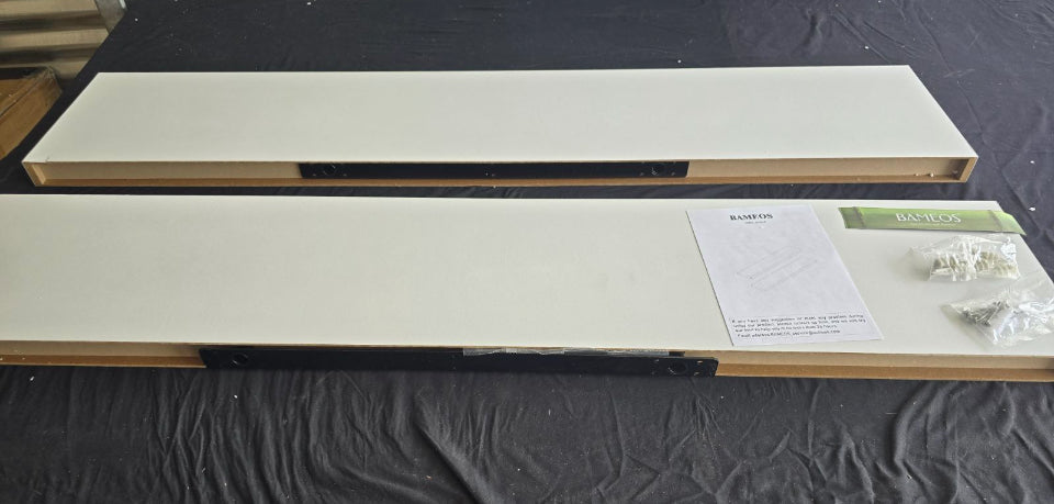 BAMEOS Floating Shelf,Wall Shelf, Decor Wall Mounted Shelves, Hanging Shelf Set for Bathroom Kitchen Living, Kitchen, Room Bedroom Storage White by Selzalot