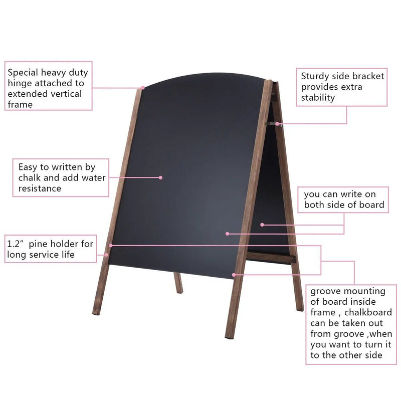 40 Inch Wood A-Frame Sidewalk Wedding Signage Chalkboard by DirectDeals