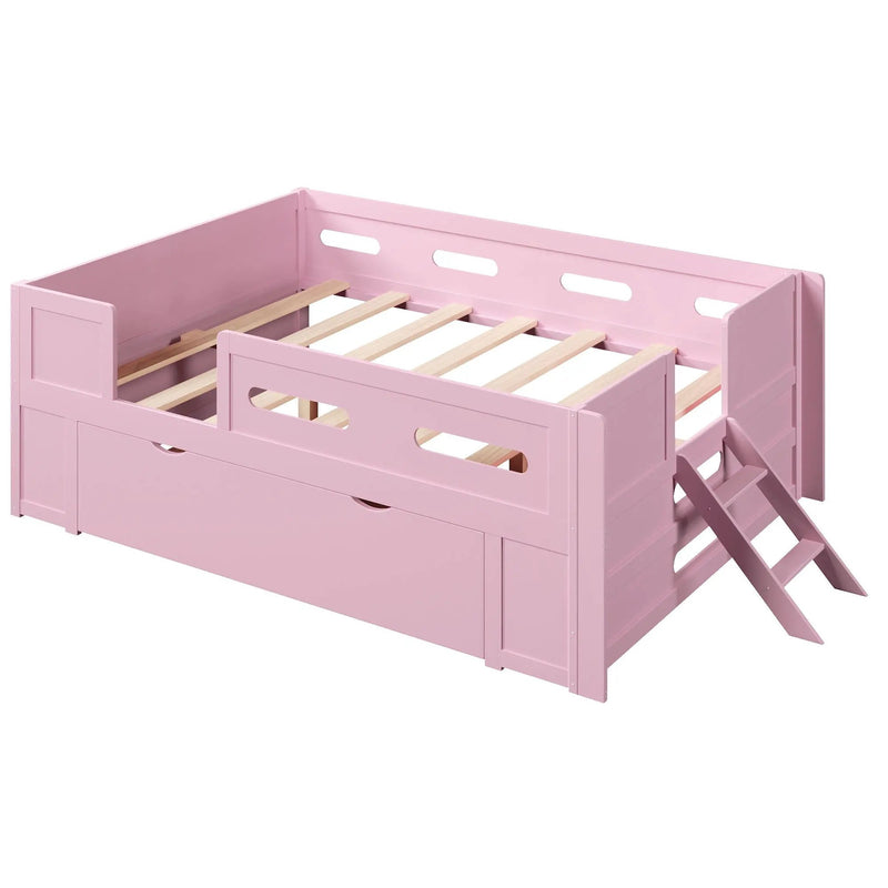 Platform Bed With Guardrail And Drawer by HouseOfZazla