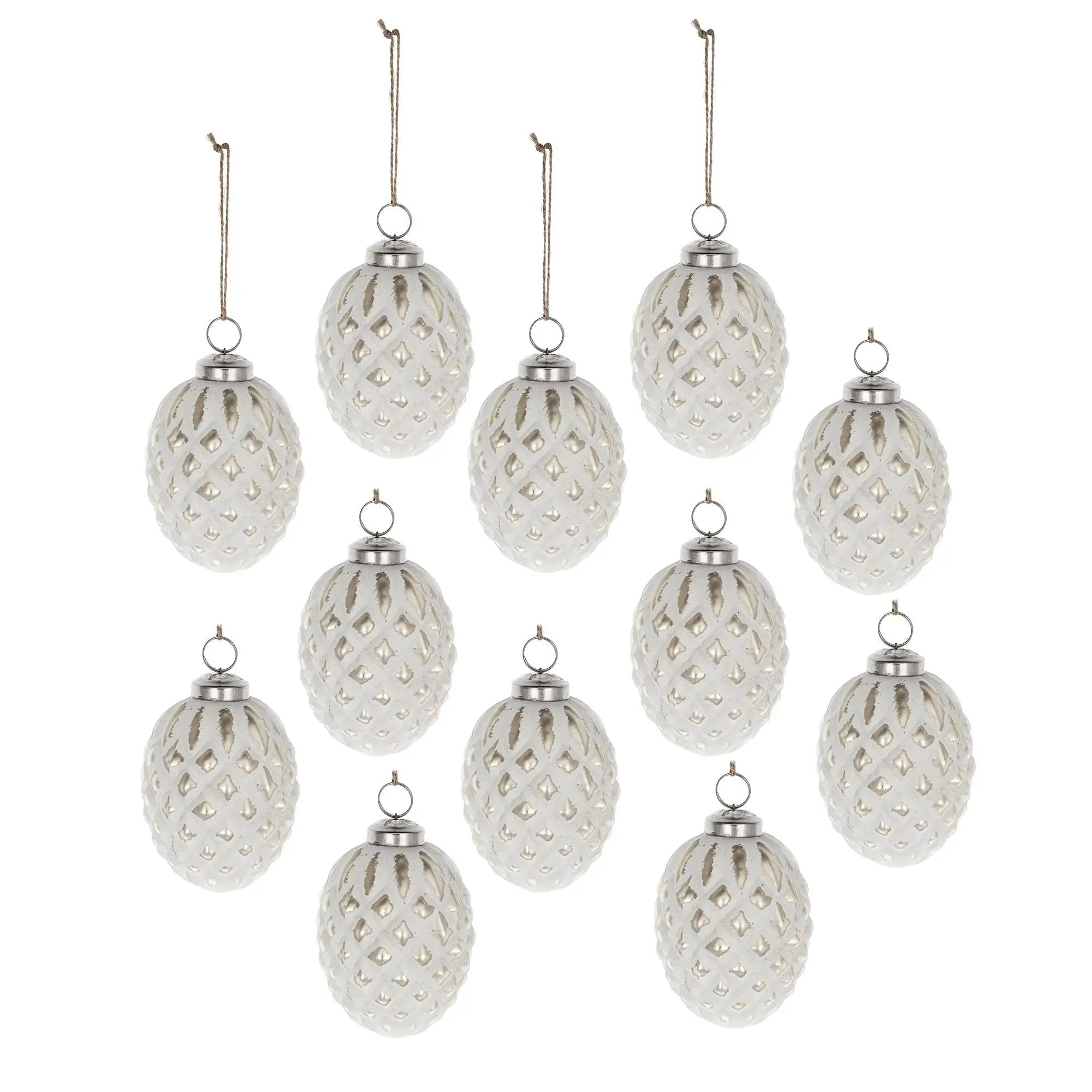 Glass Decorative Hanging Ball Christmas Tree Ornaments (Set of 12) by HouseOfZazla