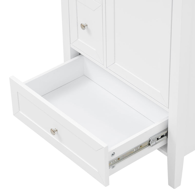 Modern Bathroom Vanity With Sink, Soft Close Drawers & Door, Storage Rack by HouseOfZazla