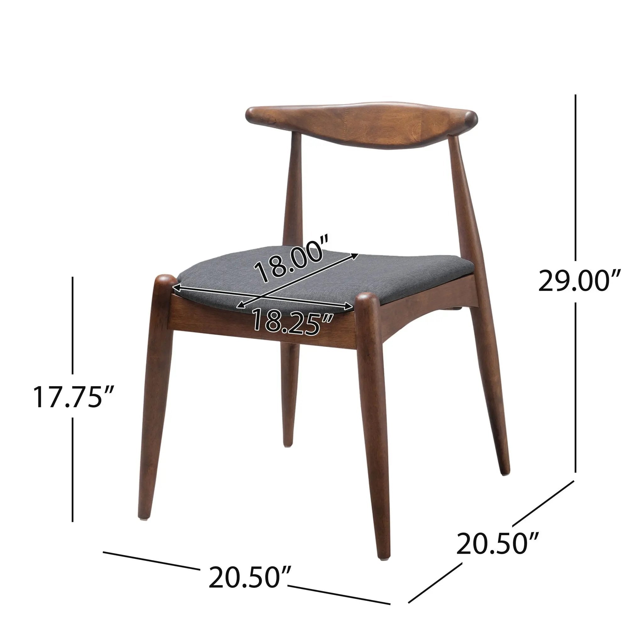 Dining Chairs With Ergonomic Backrest & Comfort Cushions (Set of 2) by HouseOfZazla