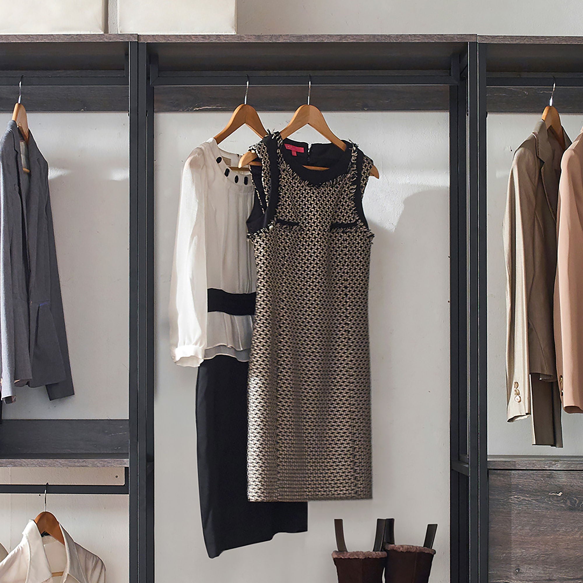 Monica - Walk-In Closet System, Extra Storage Space - Rustic by HouseOfZazla