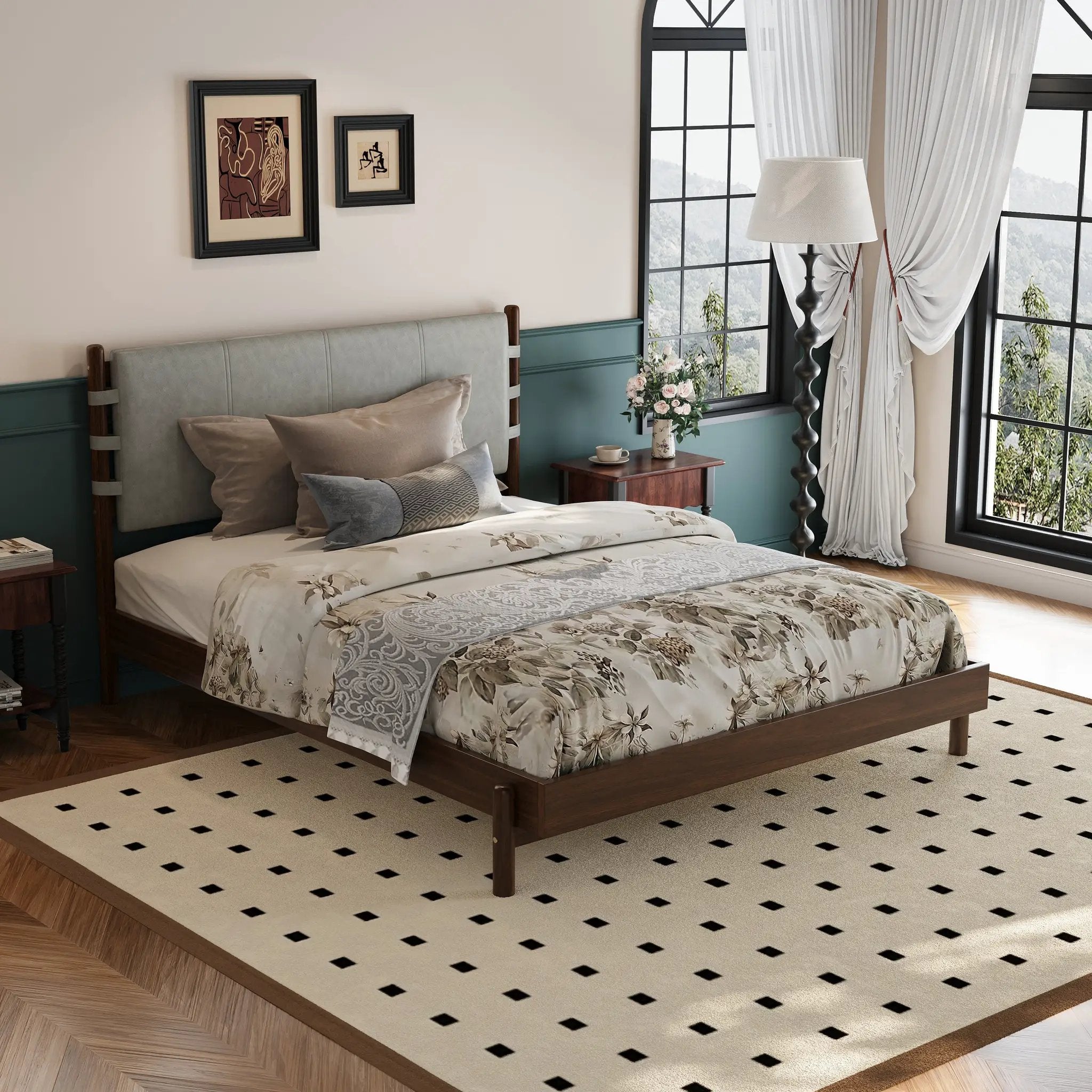 Premium Rubber Wood Platform Bed Frame by HouseOfZazla