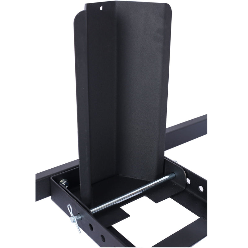 Heavy Duty Adjustable Motorcycle Stand / Wheel Chock 1800 Lb Capacity - Black by HouseOfZazla