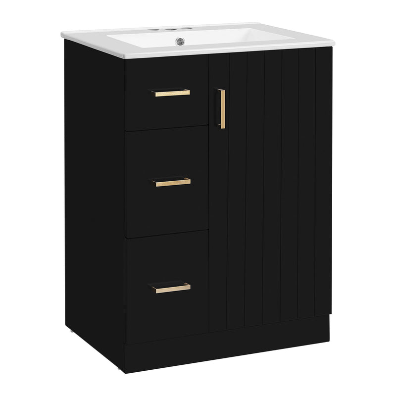 Bathroom Vanity With Under Mount Sink, 2 Drawers And Soft Closing Door