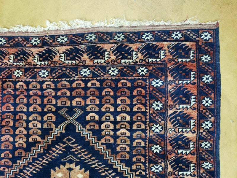 3' 4" X 5' 6" Vintage Handmade Pakistan Balouchi Balouch Tribal Wool Rug Nice by Jewel Rugs