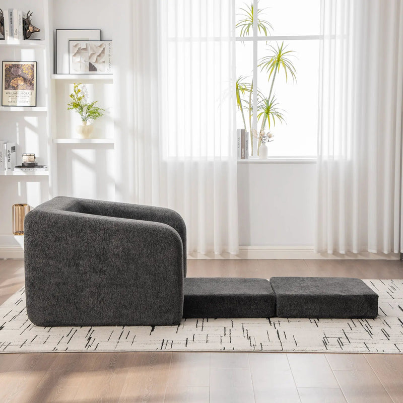 40" Foldable Single Sofa Bed with Armrest & Backrest by HouseOfZazla