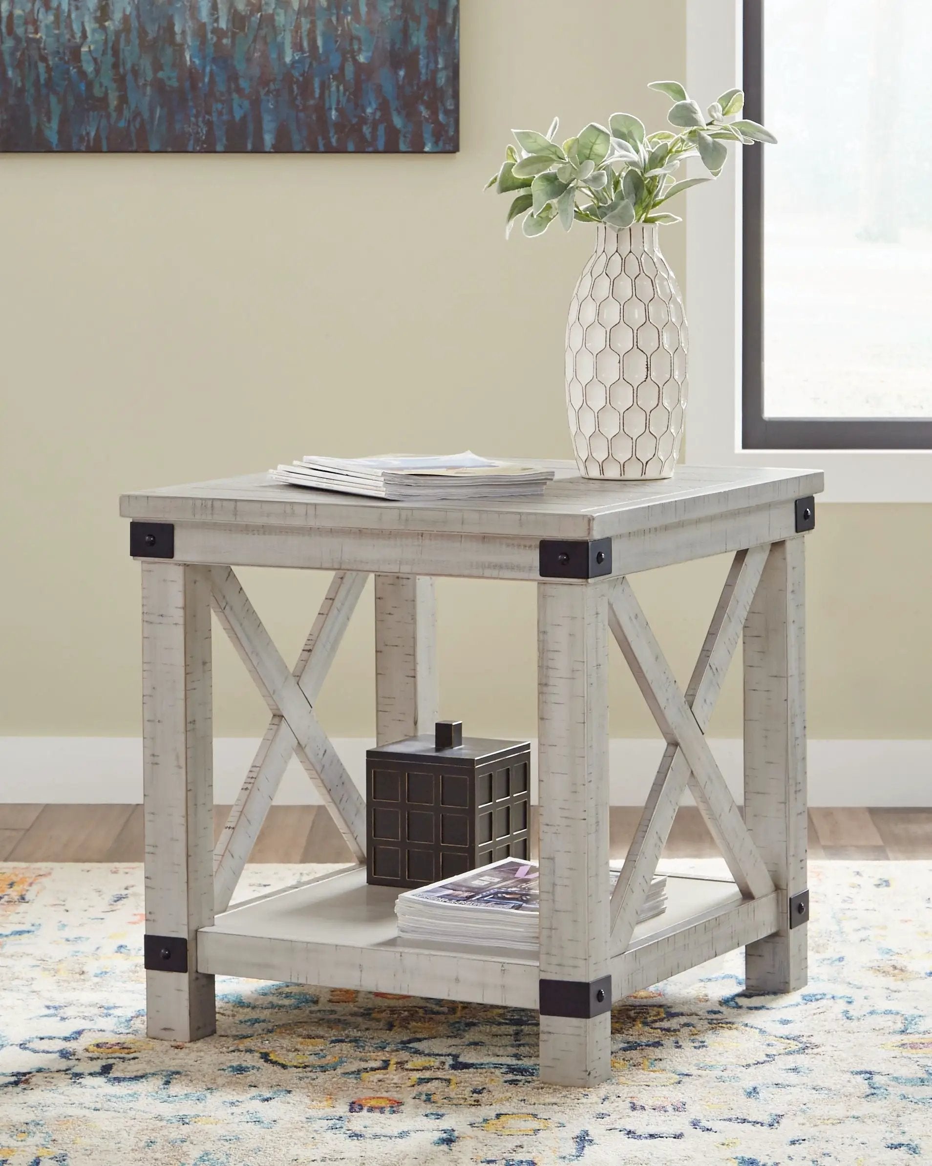 Carynhurst - Rectangular End Table - Whitewash by Unique Piece Furniture