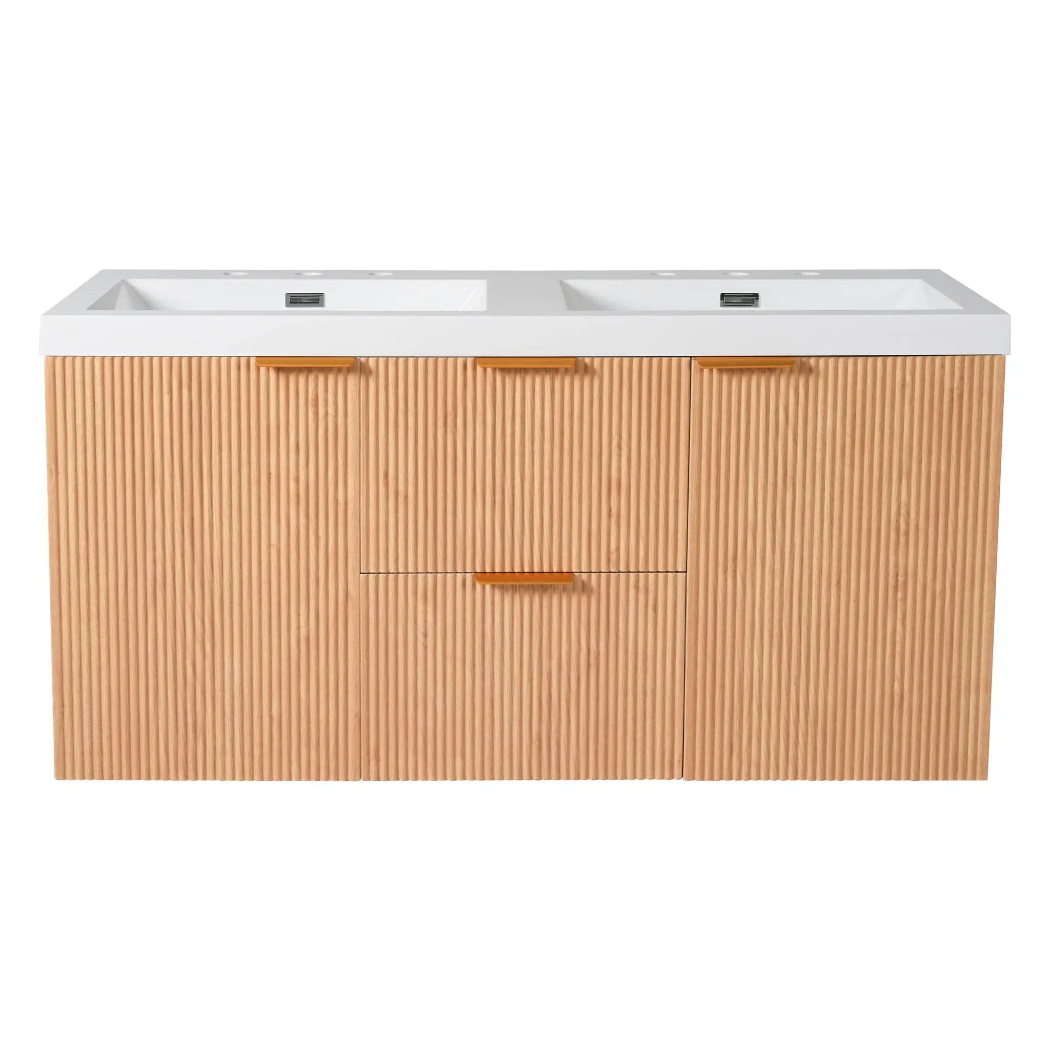 Modern Wall Mounted Bathroom Vanity, Soft Close Doors by Unique Piece Furniture