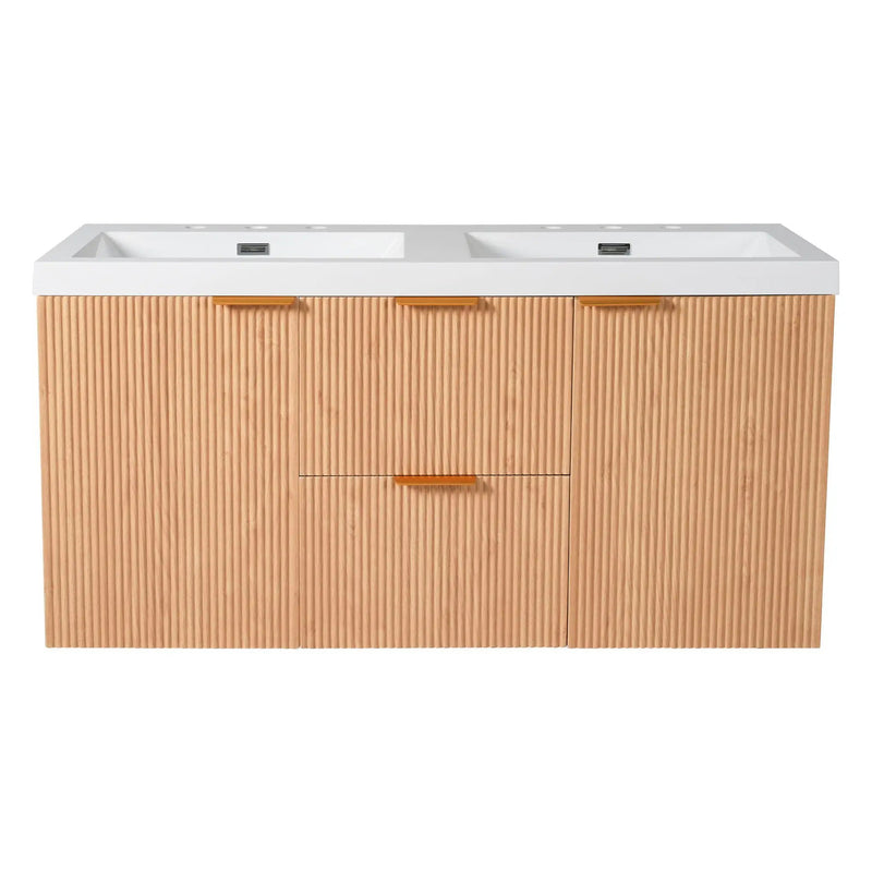 Modern Wall Mounted Bathroom Vanity, Soft Close Doors by Unique Piece Furniture