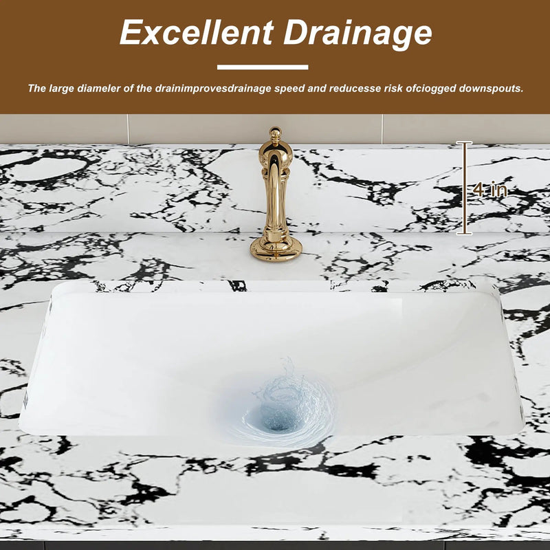 43"x22" Bathroom Vanity Top with Undermount Ceramic Sink and Backsplash by HouseOfZazla