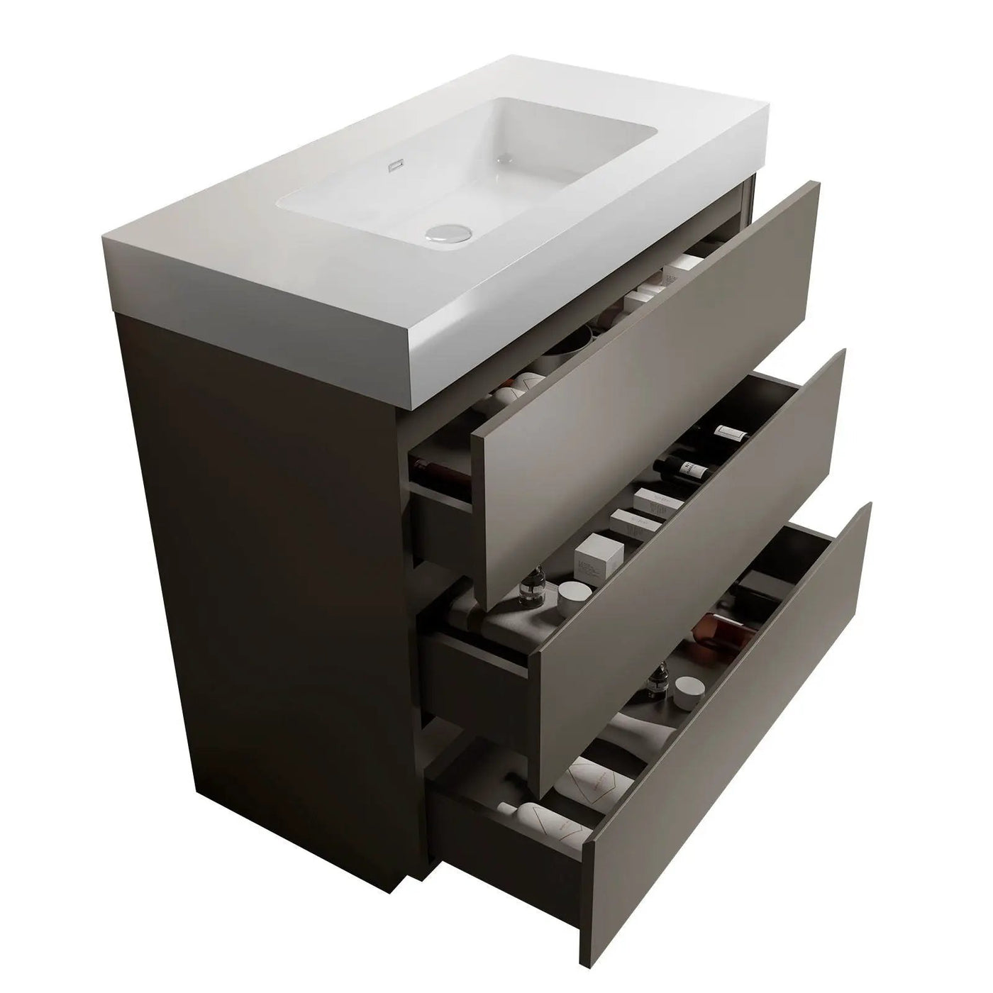 Alice - Bathroom Vanity With Sink, Large Storage Freestanding by Unique Piece Furniture