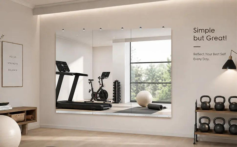 Gym Mirror 24x48 Inch - 3pcs Set by HouseOfZazla
