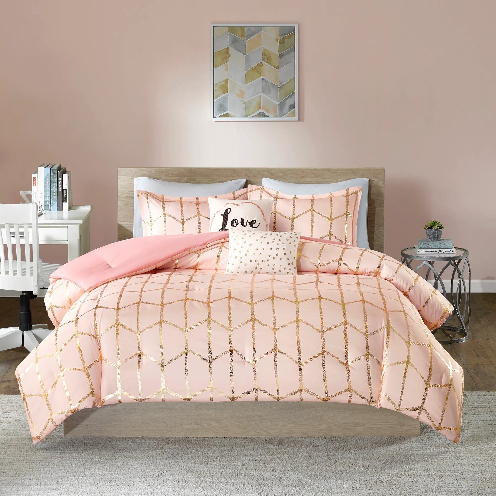 5-Piece King/Cal King 100% Polyester Brushed Printed Comforter Set by HouseOfZazla