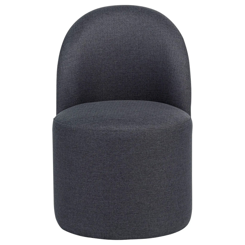 Aubrey Upholstered Barrel Dining Side Chair Charcoal (Set of 2) by Unique Piece Furniture