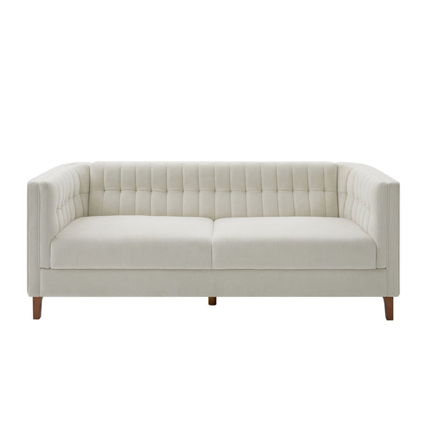 Modern 3 Seater Sofa Upholstered Couch with Curved Armrests