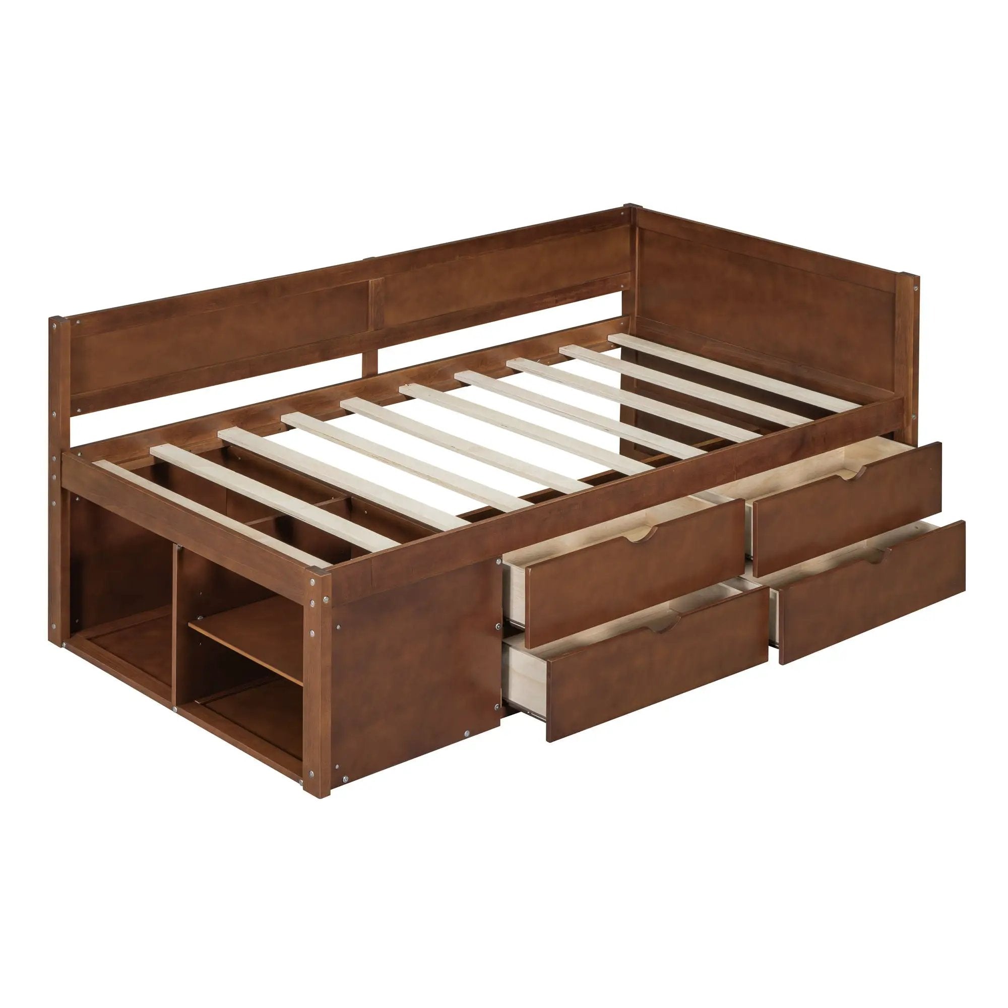 Daybed With Drawers And Shelves by HouseOfZazla