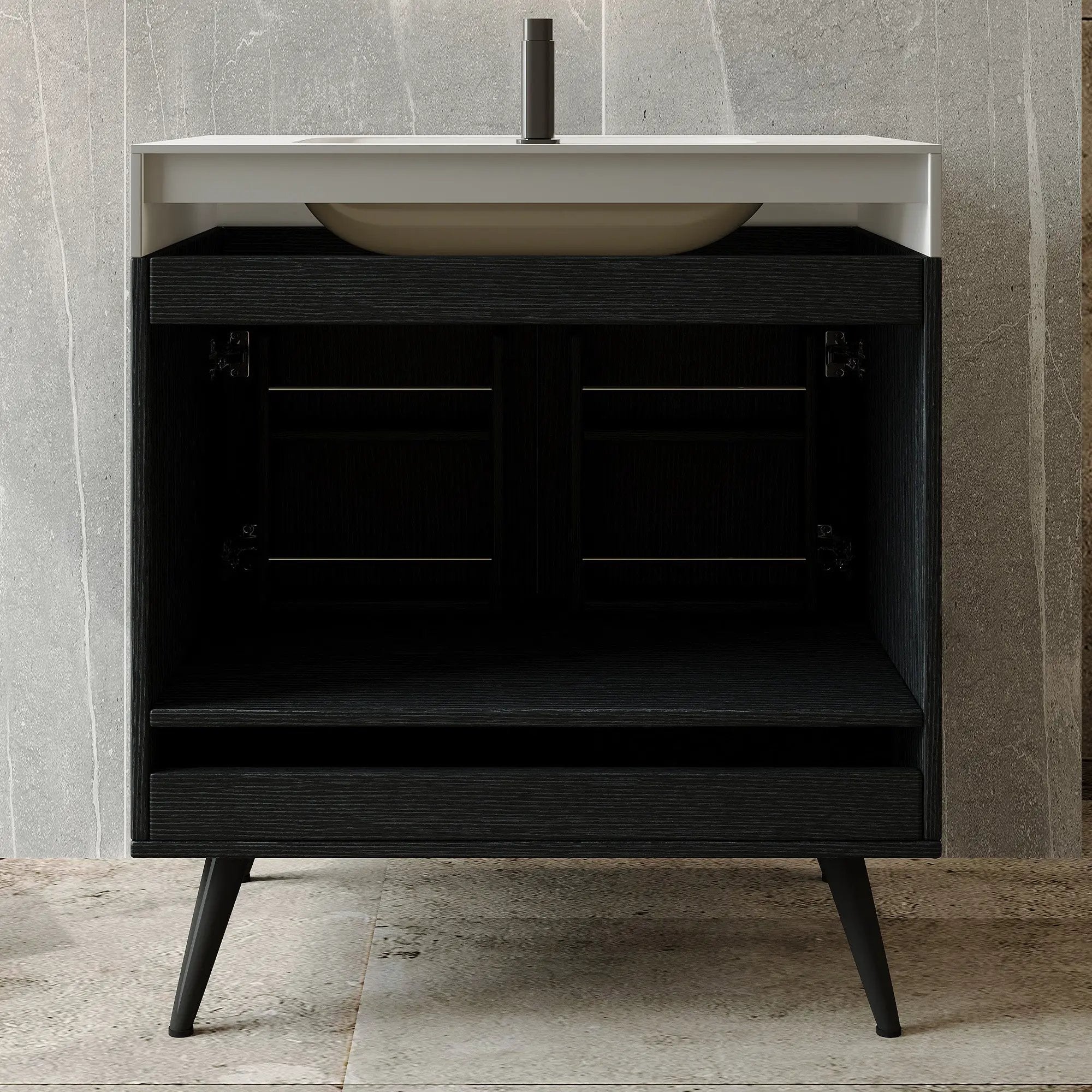 Contemporary Free-standing Bathroom Vanity by HouseOfZazla