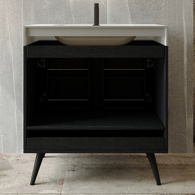 Contemporary Free-standing Bathroom Vanity by HouseOfZazla