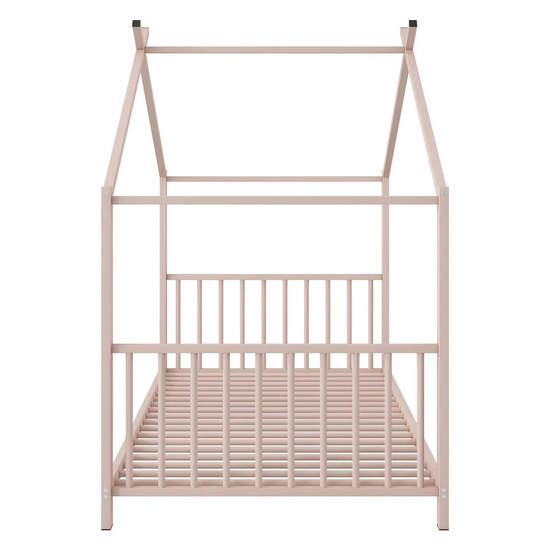 Metal House Platform Bed With Modern Design And Durable Frame by HouseOfZazla