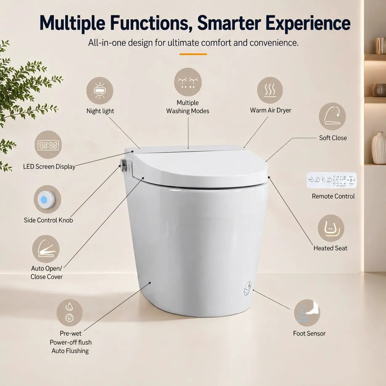 Smart Toilet With Bidet Built In by HouseOfZazla