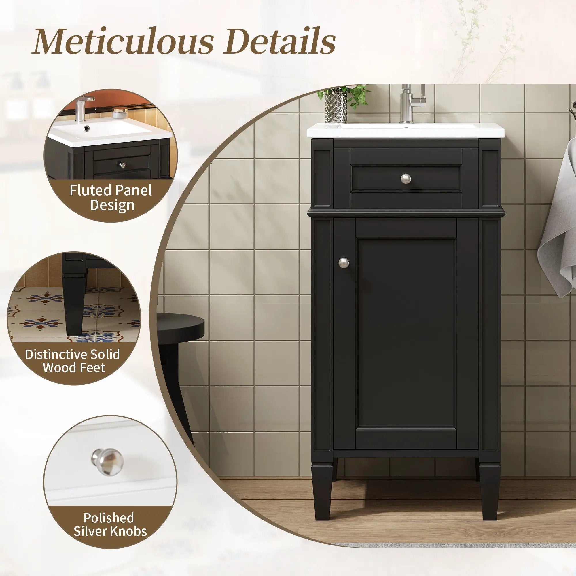 French Style Bathroom Vanity With Sink