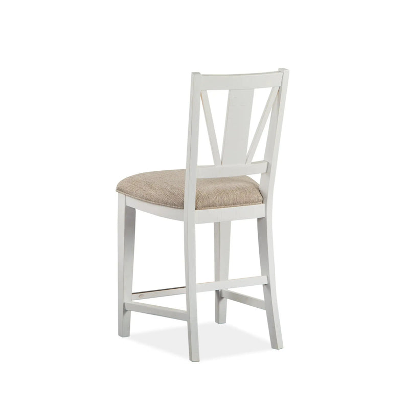 Heron Cove - Counter Chair With Upholstered Seat (Set of 2) - Chalk White by Unique Piece Furniture