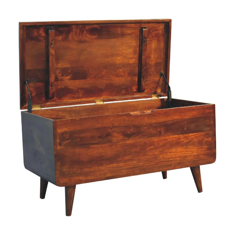 Curved Blanket Box - Chestnut by Unique Piece Furniture