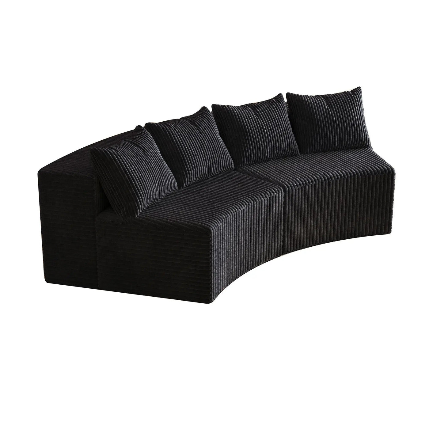 Curved Sectional Sofa With 4 Pillows, Modular Semi Circular Design by HouseOfZazla