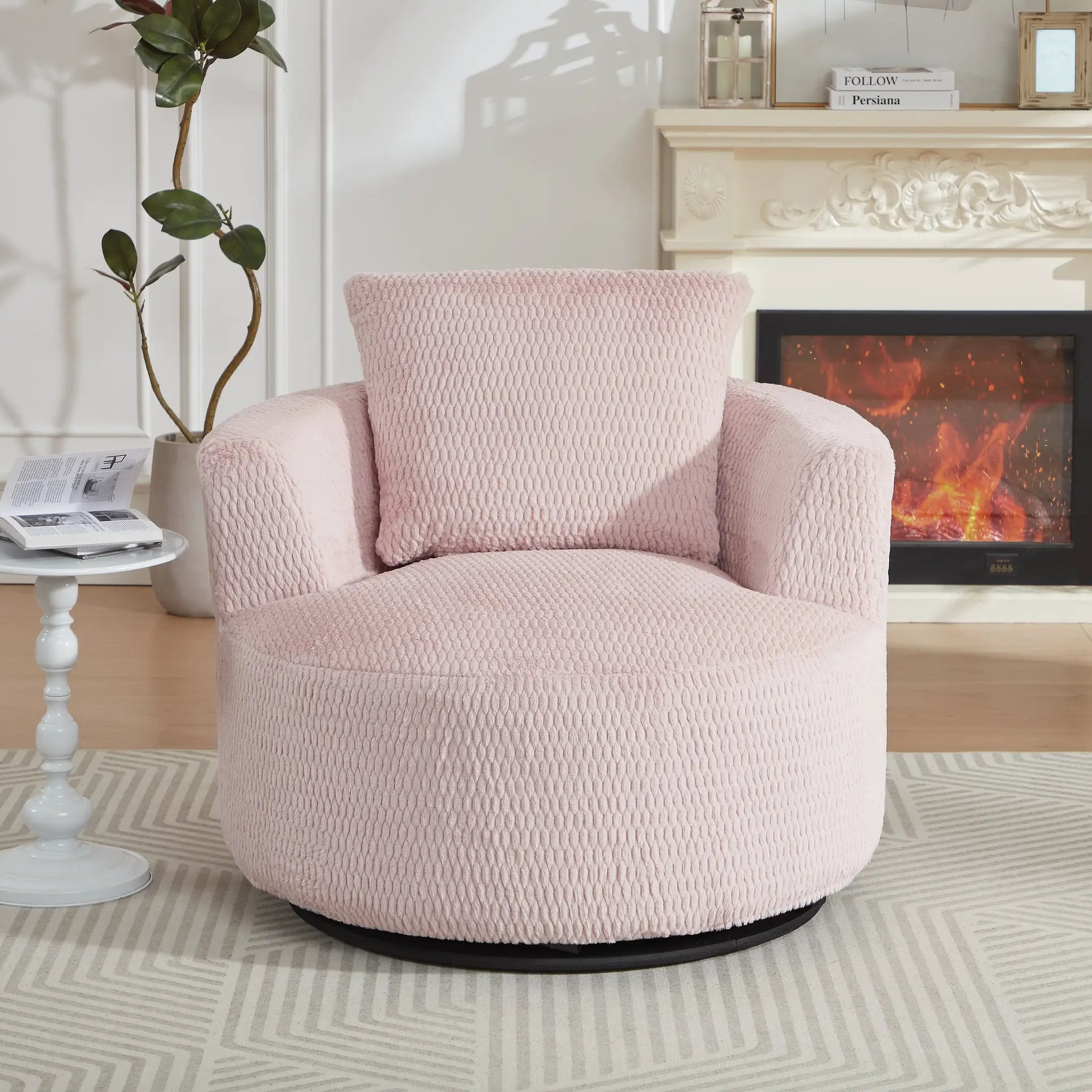 Compressible 360° Swivel Accent Chair by HouseOfZazla
