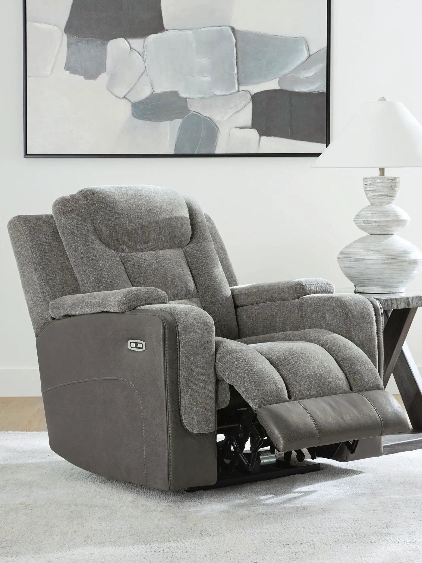 Mixed Motion - Power Recliner With Adjustable Headrest by Unique Piece Furniture