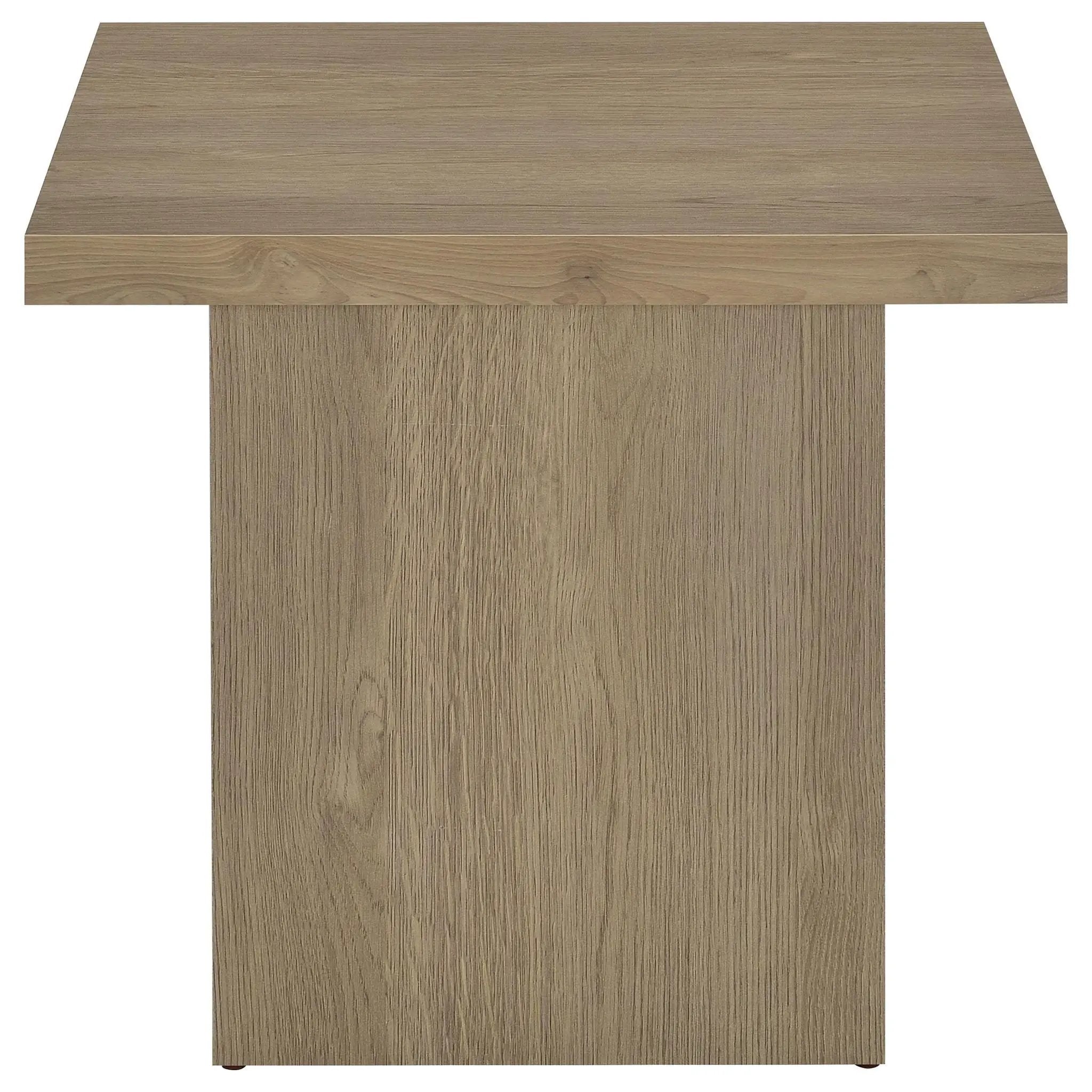 Devar Square Engineered Wood Side End Table Latte by Unique Piece Furniture