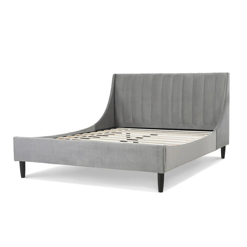 Aspen - Vertical Tufted Modern Headboard Platform Bed Set by HouseOfZazla