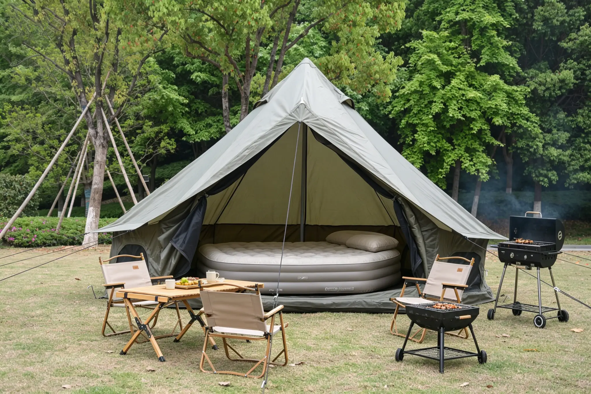 Oxford Bell Tent for Family Camping - Spacious 9.8ft Yurt by HouseOfZazla