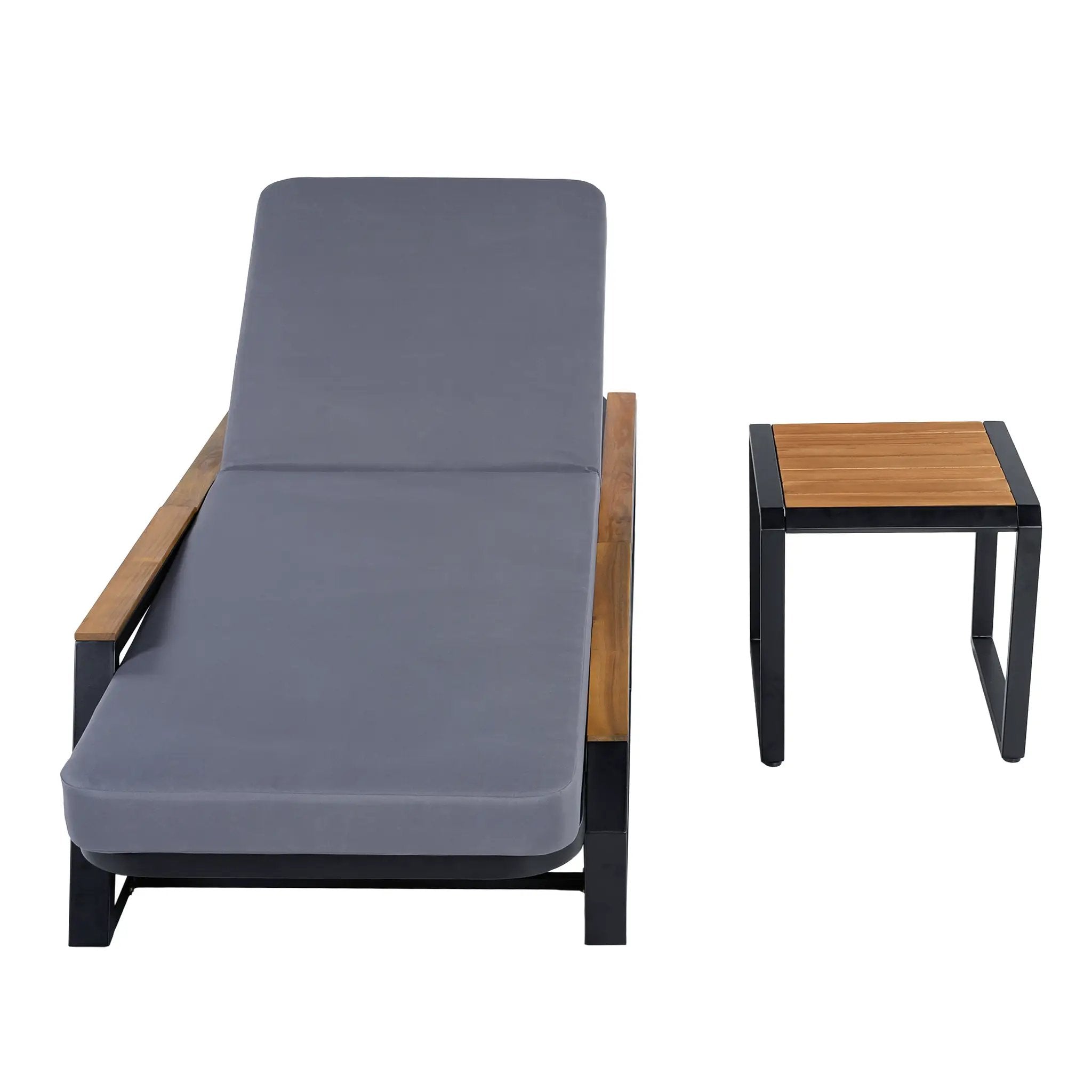 3-Piece Adjustable 5-Position Outdoor Chaise Lounge Set by HouseOfZazla