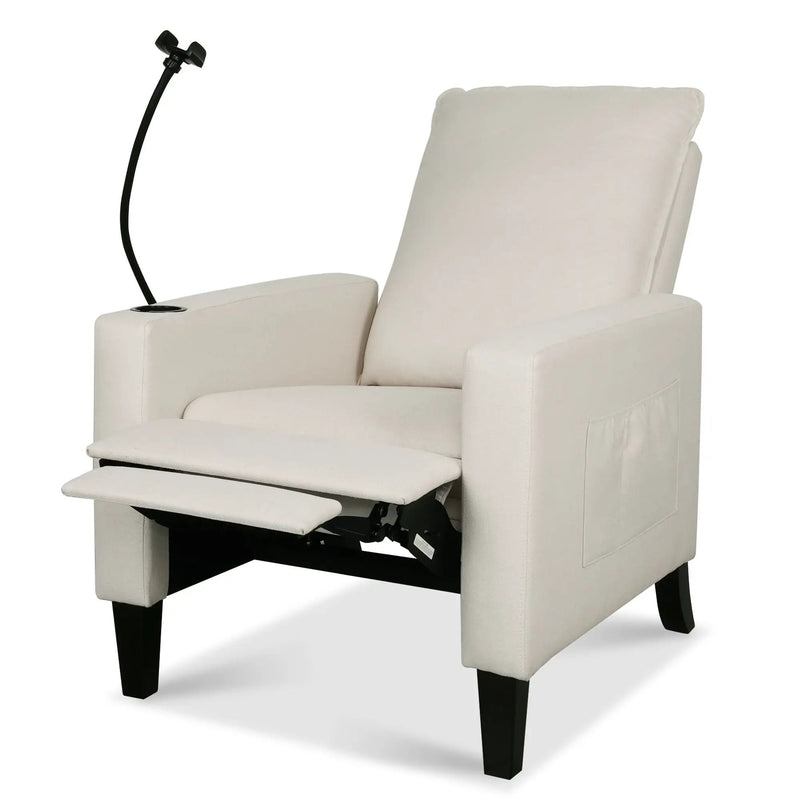 Recliner Chairs For Adults, Adjustable Recliner Sofa With Mobile Phone Holder & Cup Holder, Modern Reclining Chairs Fabric Push Back Recliner Chairs For Living Room, Bedroom by HouseOfZazla