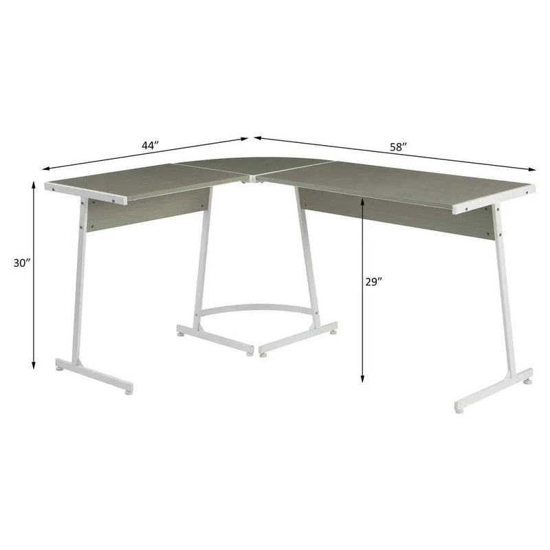 Carver - Computer Desk - Gray & White by Unique Piece Furniture