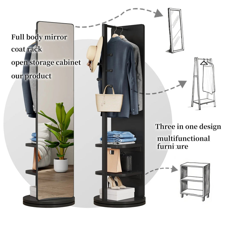 3 In 1 Multifunctional Full Length Clothing Mirror by Unique Piece Furniture
