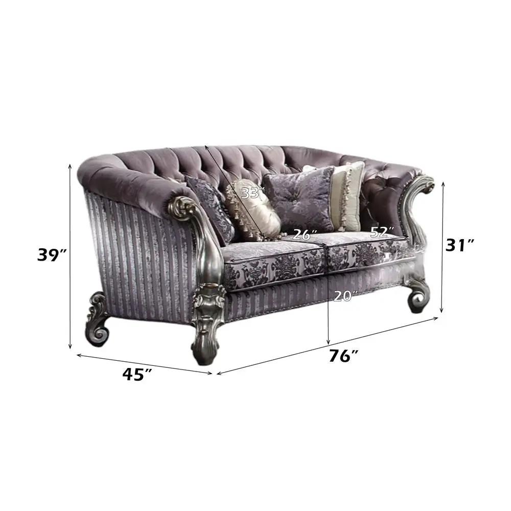 Versailles - Loveseat With 5 Pillows by Unique Piece Furniture
