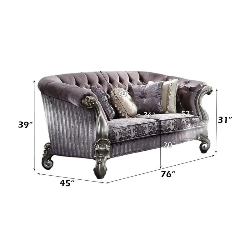 Versailles - Loveseat With 5 Pillows by Unique Piece Furniture