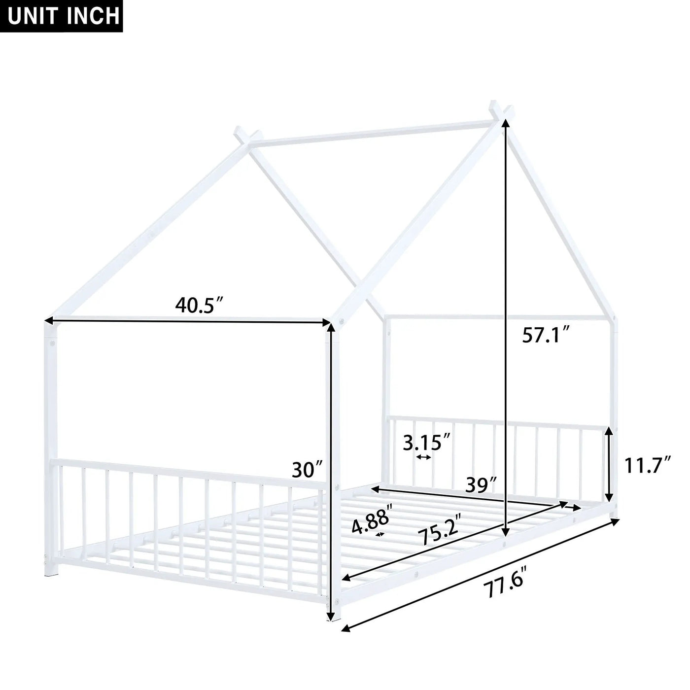 Metal House Bed by Unique Piece Furniture