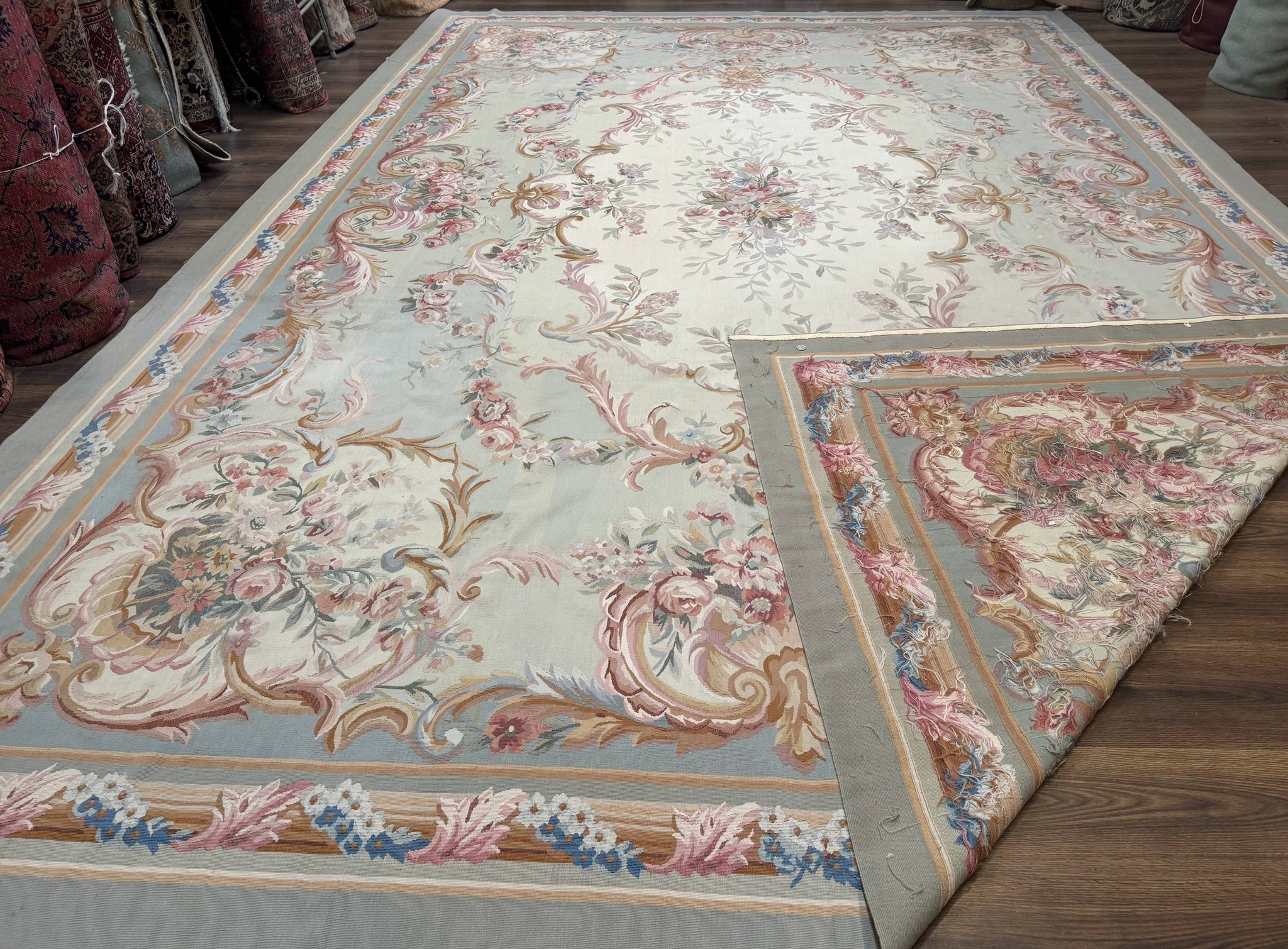 Palace Size Aubusson Rug 11x16, Large Aubusson Carpet by Jewel Rugs