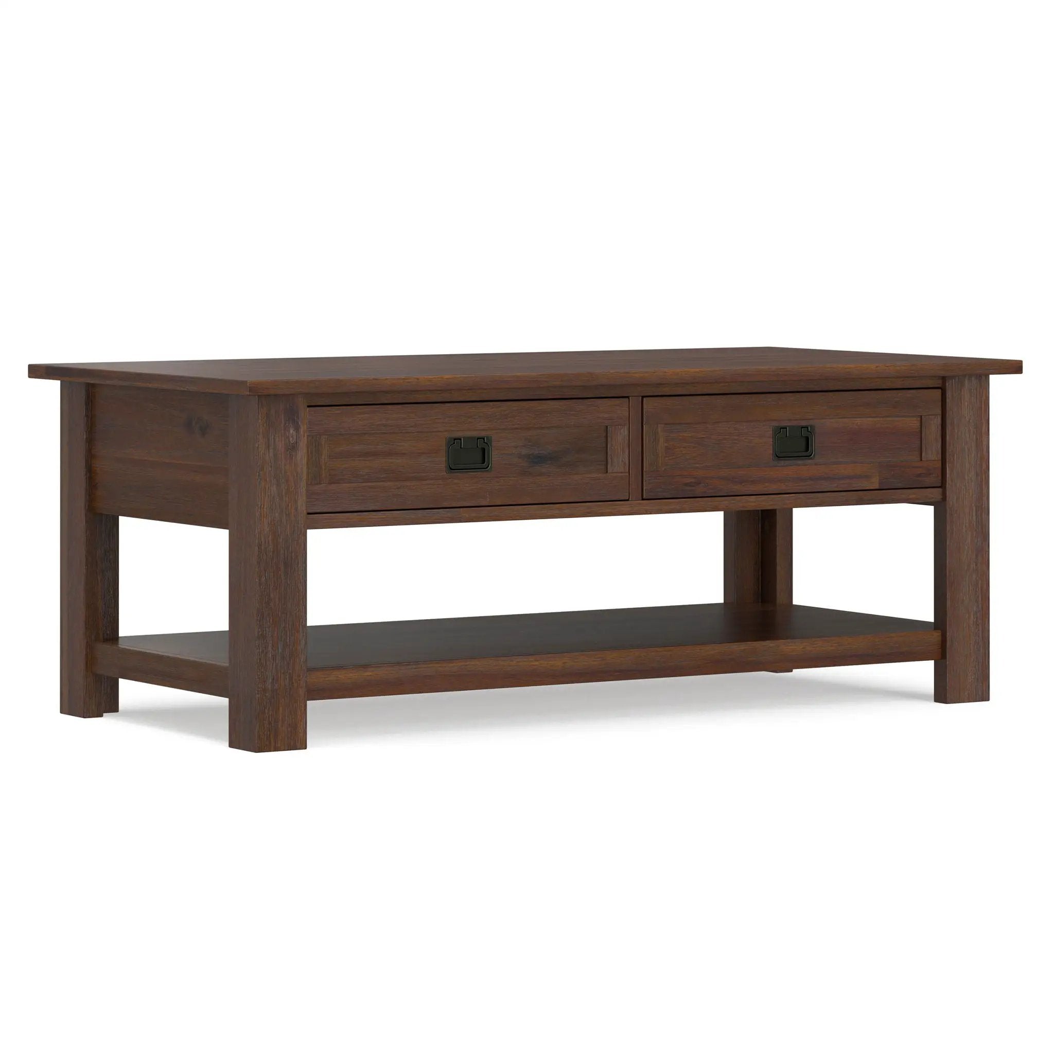 Monroe - Rectangular Coffee Table With Drawers - Brown by HouseOfZazla