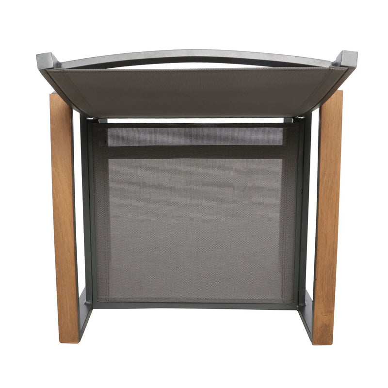 Aresha Metal Outdoor Dining Armchair (Set of 2) - Gray by HouseOfZazla