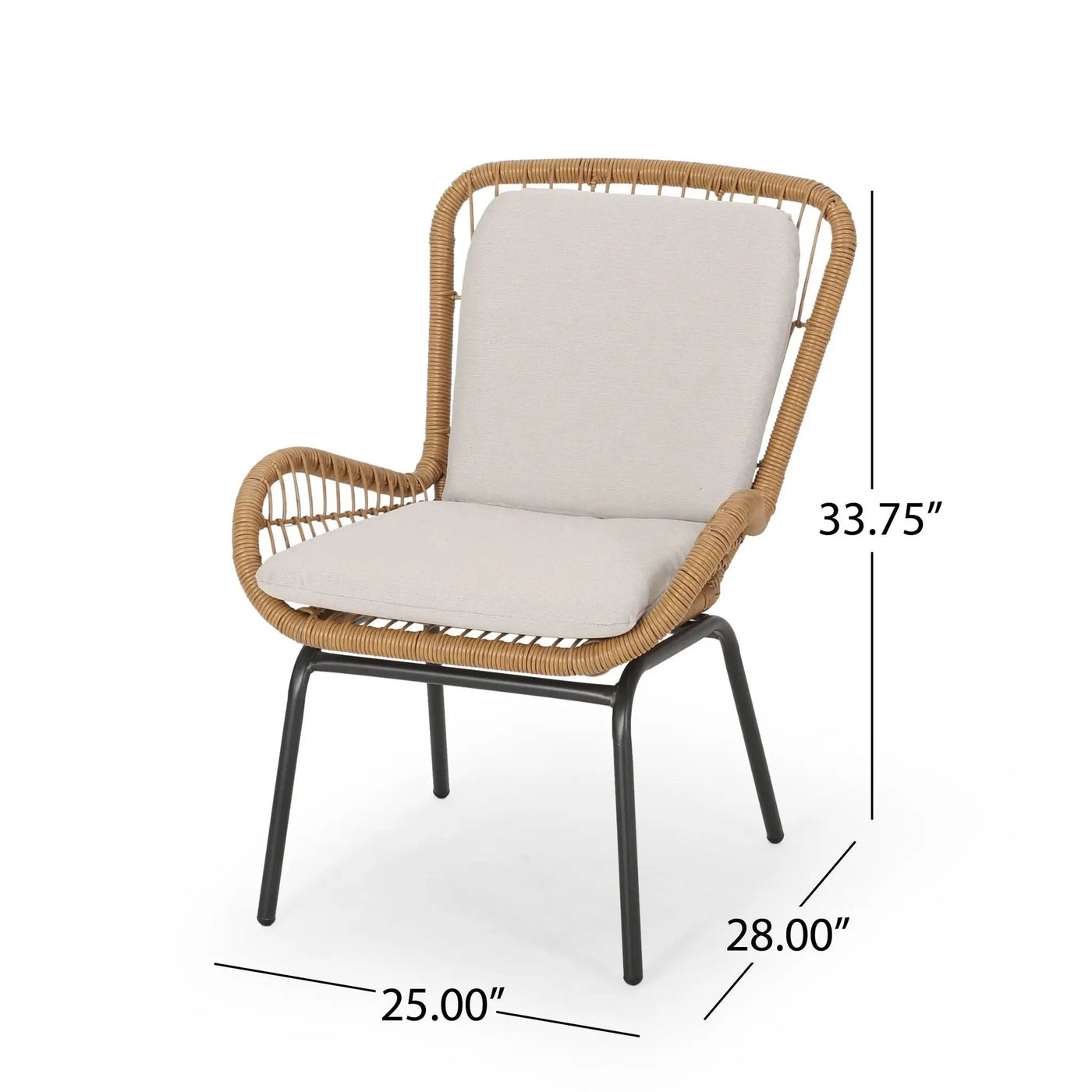 Outdoor Wicker Club Chair With Cushions (Set of 2) by HouseOfZazla