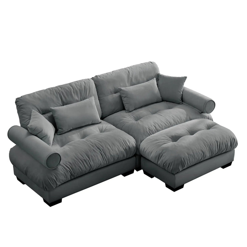 Super Comfort Oversized Modular Sectional Sofa With Movable Ottoman by Unique Piece Furniture